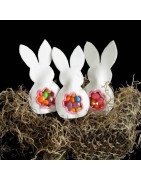 In Hoop Colorful Cottontail Candy Holder