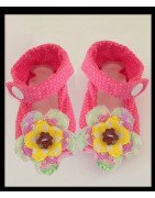In Hoop MaryJanes with Raggedy Flowers