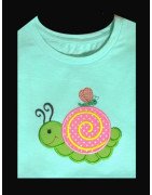 Applique Snail and Dragonfly