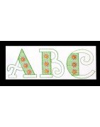 Simple Floral Embroidery Font
