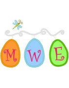 Specialty Applique Easter Egg Monogram Font