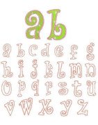 Specialty Curlz Lower Case Applique Font