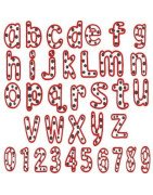 Specialty Applique Polka Dot Font