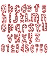 Specialty Applique Polka Dot Font
