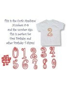 Specialty Curlz Numbers Applique Font