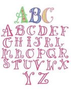 Specialty Swirl Applique Font