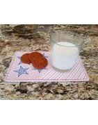 In Hoop Wholecloth Stars and Stripes Mug Rug
