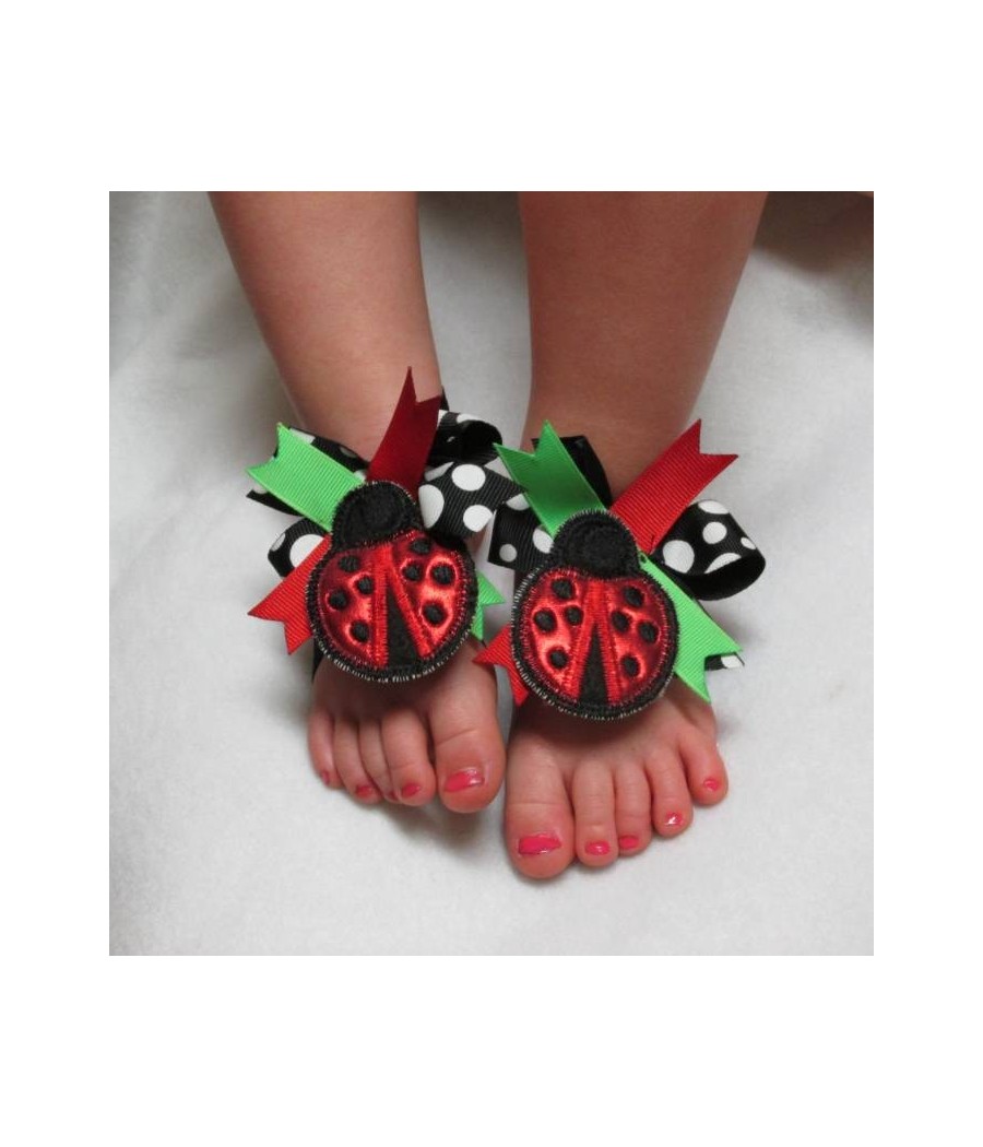 In Hoop Ladybug Barefoot Sandals