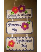 In Hoop Grandkids Welcome Door Hanger