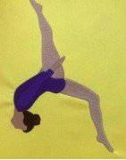 Realistic Walk Over Gymnast Filled Design