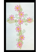 Ornate Cross With Flowers