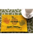 In Hoop Wholecloth Teacher Mug Rug