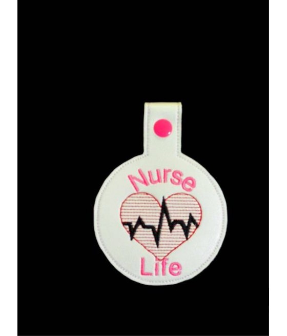 In Hoop Nurse Life Key Fob