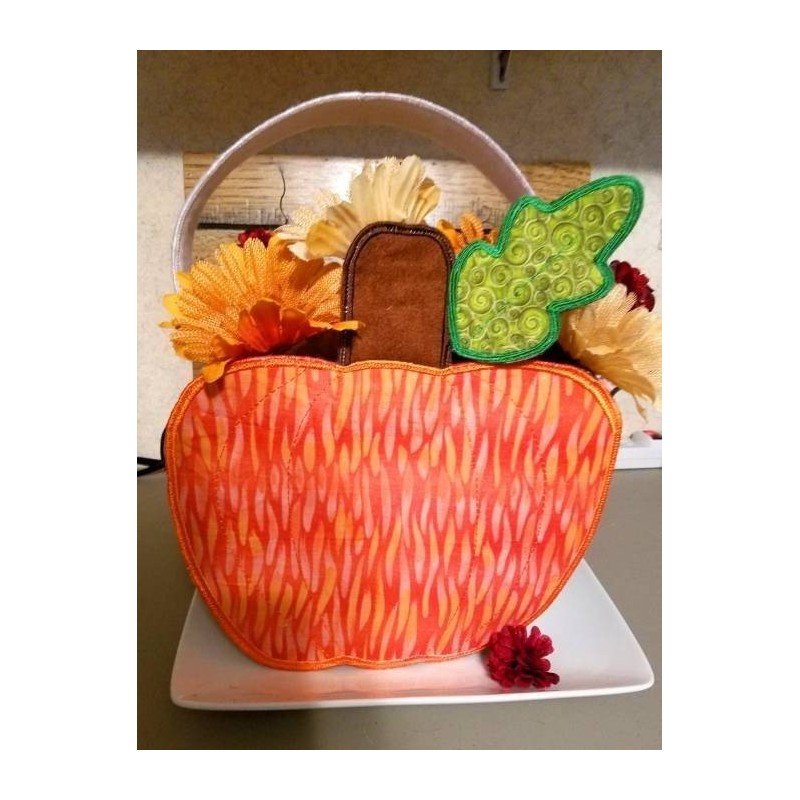 In Hoop Interchangeable Basket Pumpkin Front
