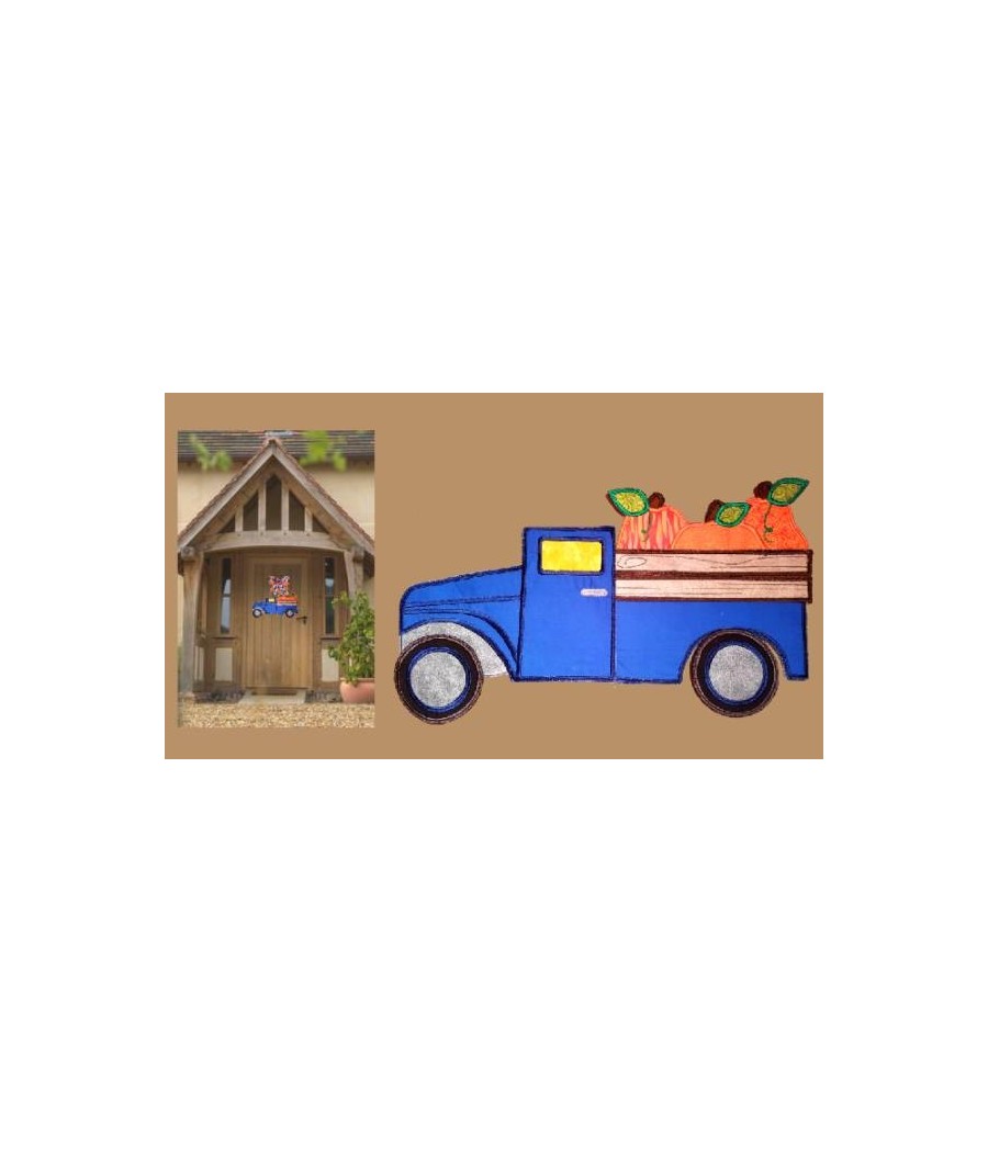 In Hoop Interchangeable Truck with Pumpkins Hanger