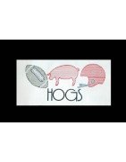 Hogs Football Line Art
