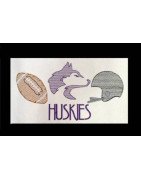 Huskies Football Line Art