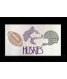 Huskies Football Line Art