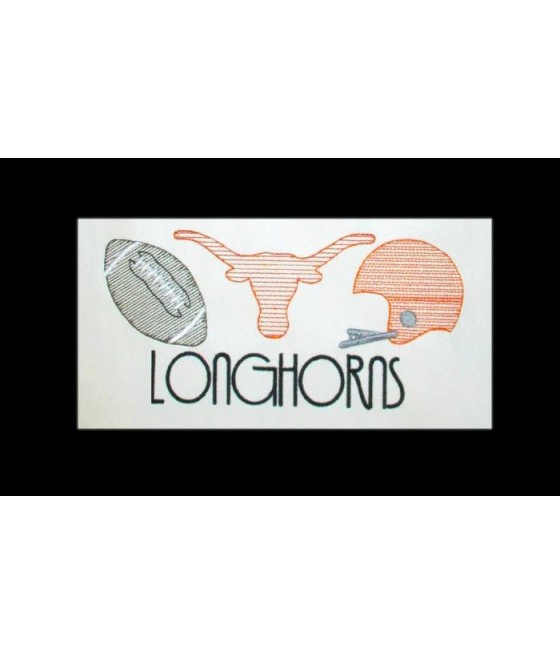 Longhorn Football Line Art