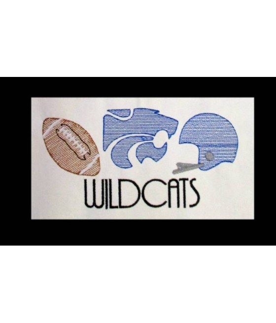 Wildcats Football Line Art
