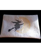 In Hoop Wholecloth Witch Mug Rug