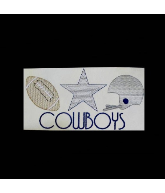Cowboys Football Line Art