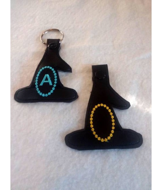 In Hoop Witch Hat Key Fob