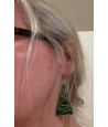 In Hoop Christmas Tree Earrings