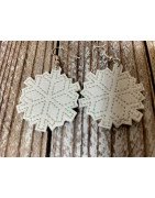In Hoop Snowflake Earrings