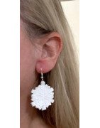 In Hoop Snowflake Earrings