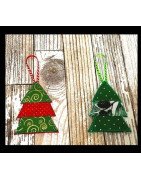 In Hoop Three Fabric Ornaments 