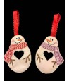 In Hoop Heart Snowman Ornament