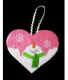 In Hoop Snowman Heart Ornament 2