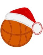 Basketball with Santa Hat