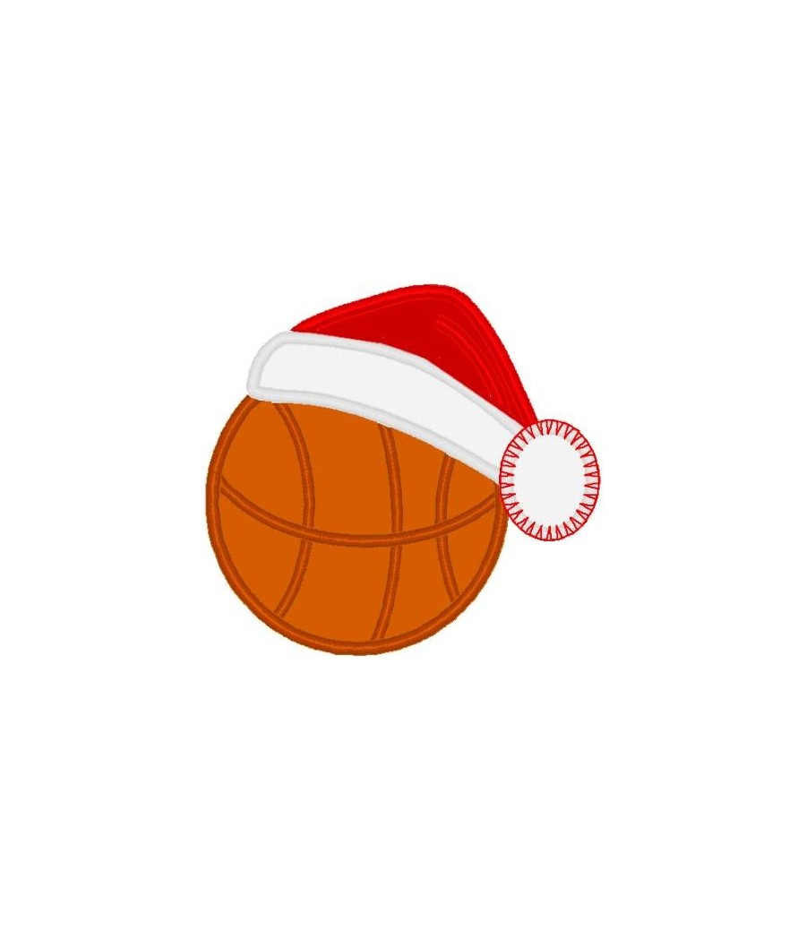 Basketball with Santa Hat