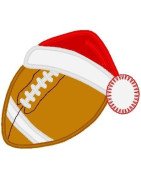 Football with Santa Hat