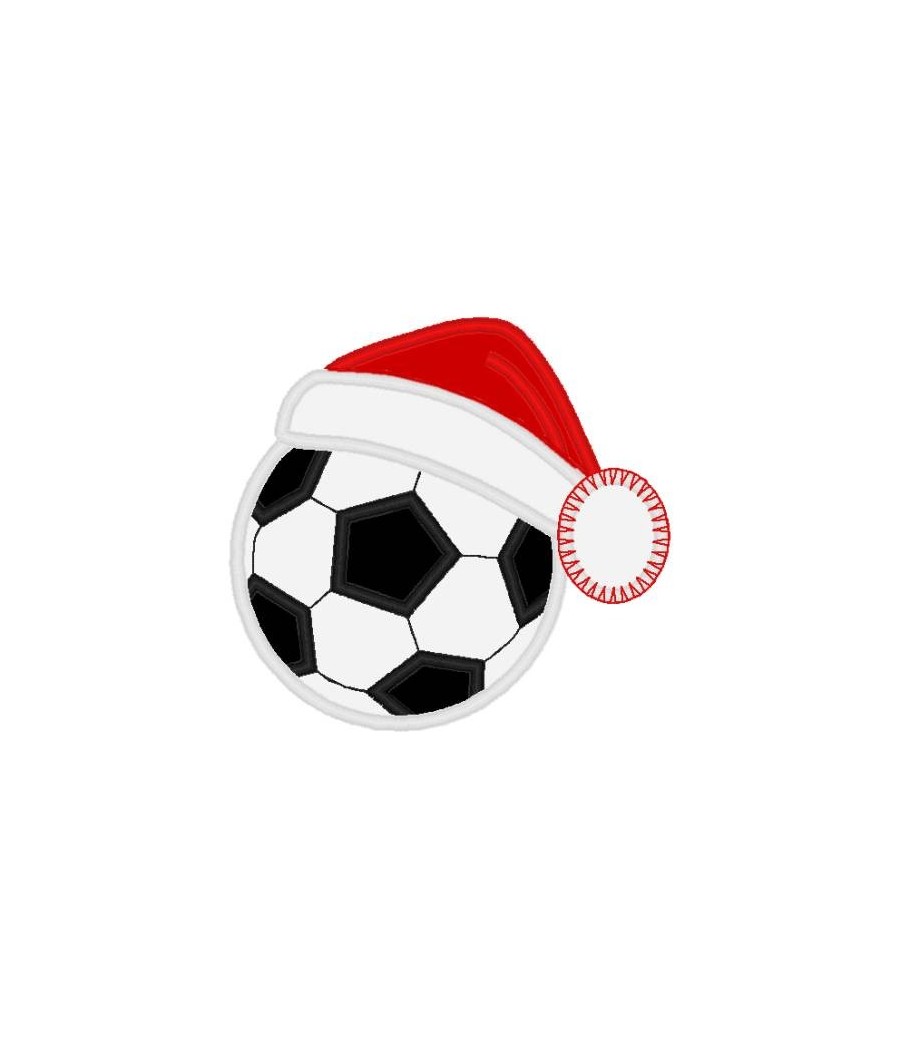 Soccer Ball with Santa Hat