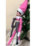 In Hoop Elf Cast and Crutches