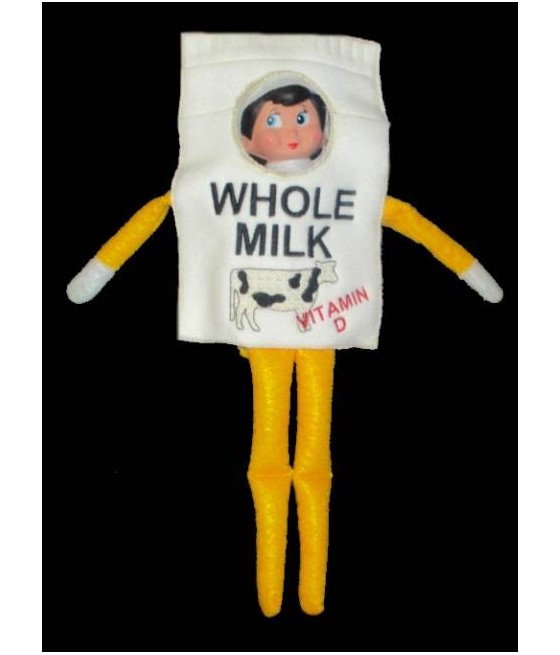 In Hoop Elf Milk Carton Costume