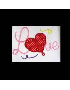 Love Applique Swirl Heart