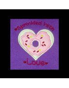 Sprinkled with Love Applique Heart Donut