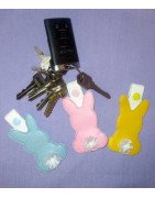Inn Hoop Fringe Bunny Key Fob