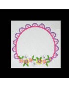 Scallops and Flowers Frame