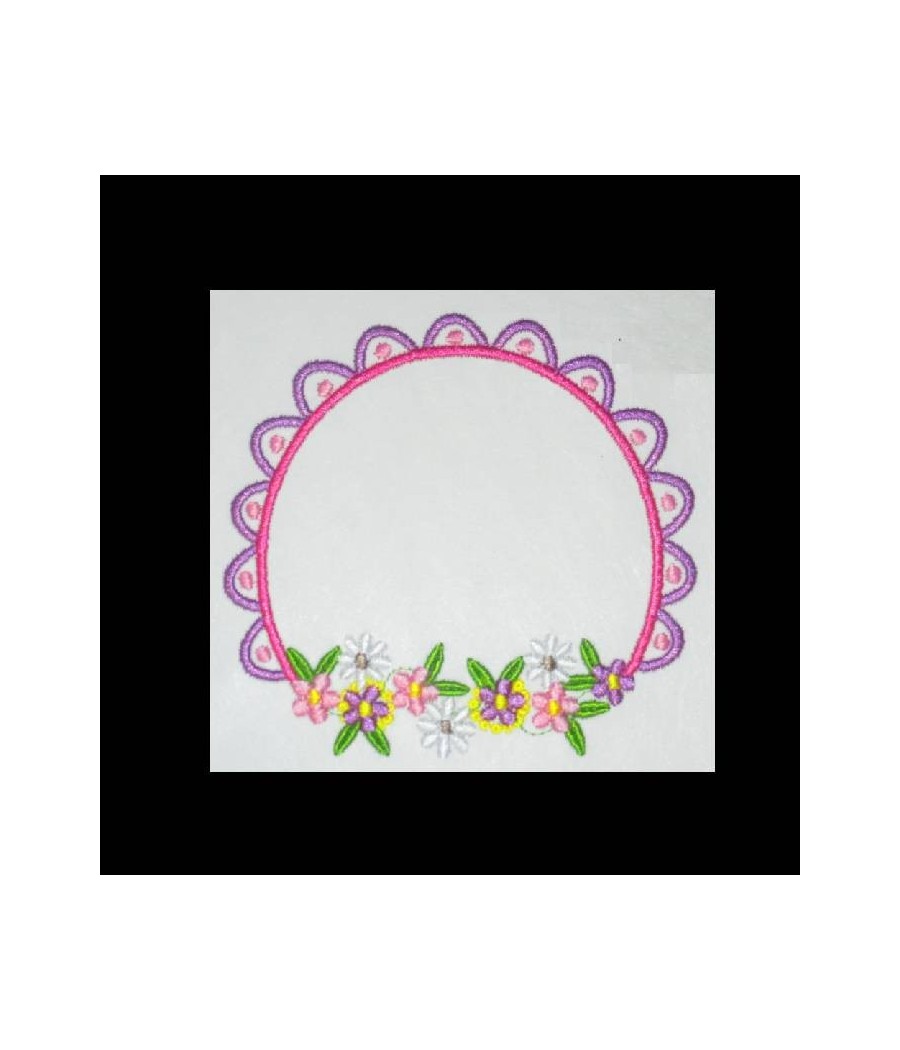 Scallops and Flowers Frame