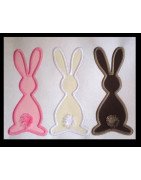 Three Bunnies with Fringe Tails