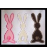Three Bunnies with Fringe Tails