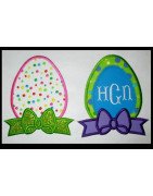 Egg and Bow Applique