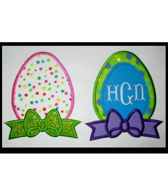 Egg and Bow Applique