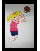 NNKids Applique Basketball Girl
