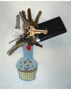In Hoop Cupcake Key Fob
